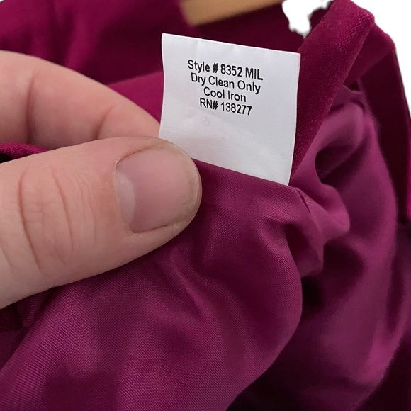 Estelle and Finn Stretch Tunic Top 8 Magenta Pink Boat Neck 3/4 Slv Blouse Shirt - Picture 6 of 6